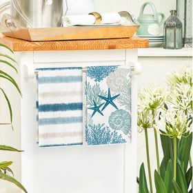 Artoid Mode stripe coral towels 18x26 inches for versatile kitchen use