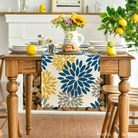Artoid Mode table runner fabric texture closeup shows soft, durable polyester.