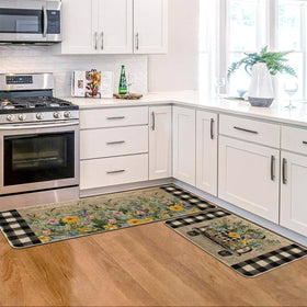 Artoid Mode Truck Flowers non-slip back ideal for busy kitchens and entryways.
