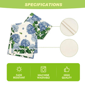 Artoid Mode watercolor hydrangea outdoor-ready table runner for patio dining.