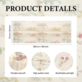 Beige apricot colorway of Artoid Mode wildflower table runner