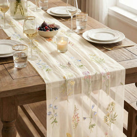 Spring table decor idea with Artoid Mode wildflower runner