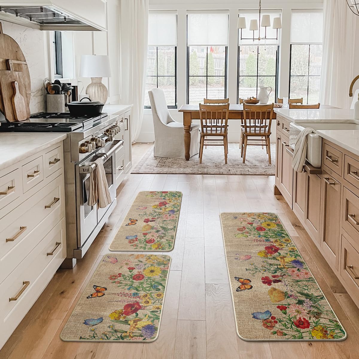 Artoid Mode 17x36 closeup pattern, easy-clean surface guards against stains in busy kitchens.