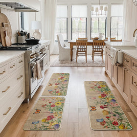 Artoid Mode 17x36 closeup pattern, easy-clean surface guards against stains in busy kitchens.