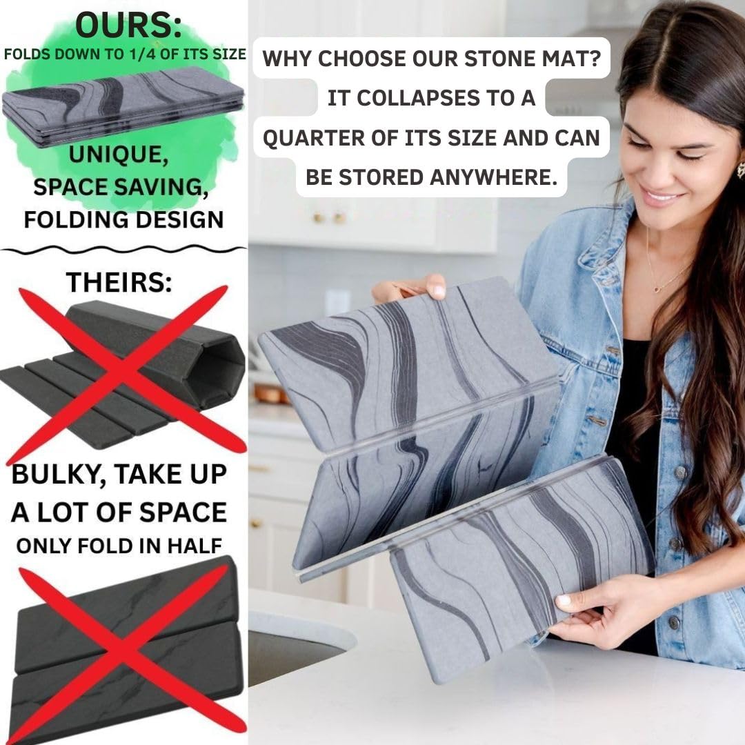 ArtoZariA diatomaceous-earth quick drying pad soaks up moisture instantly.