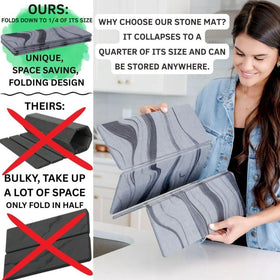 ArtoZariA diatomaceous-earth quick drying pad soaks up moisture instantly.