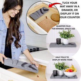 ArtoZariA large foldable-design drying mat fits plates and glassware.