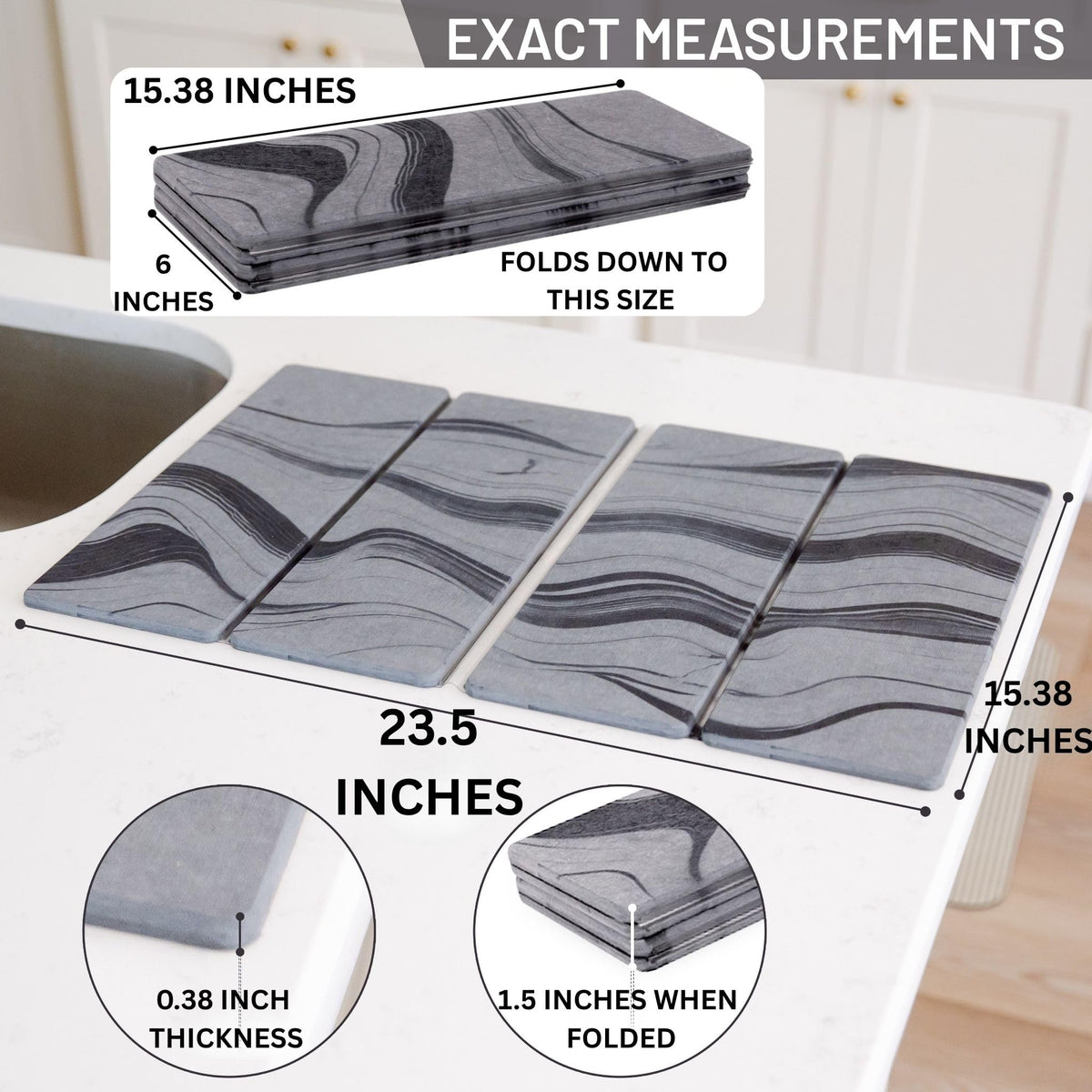 ArtoZariA multi-purpose drying mat doubles as a coffee station mat.