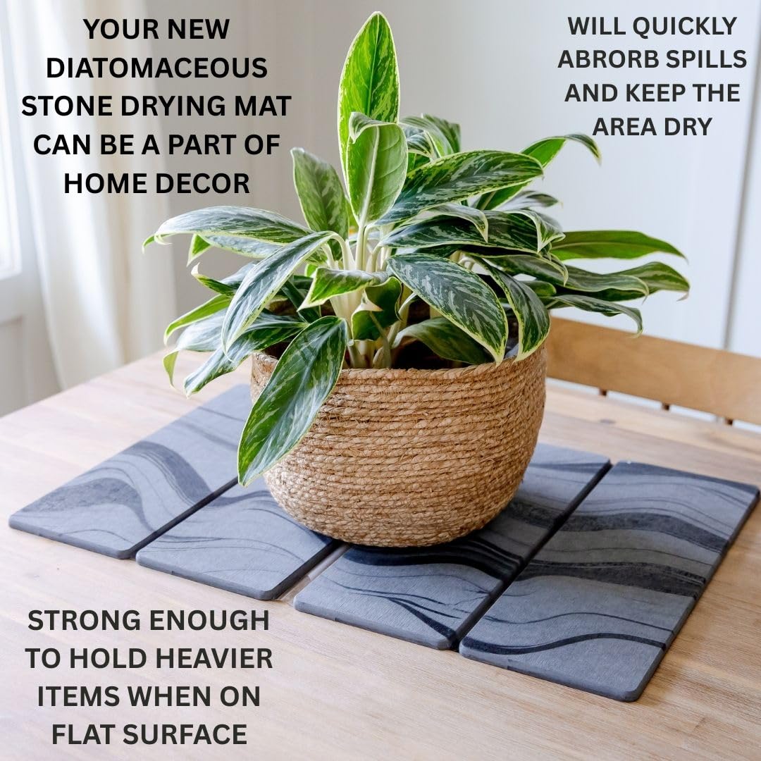 ArtoZariA surface-protecting drying mat shields counters from moisture.
