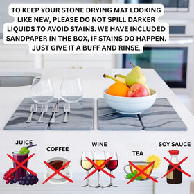 ArtoZariA wave-textured gray drying mat blends with countertops.