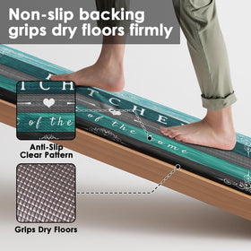 Arttown non-slip kitchen mat with beveled edges prevents slips