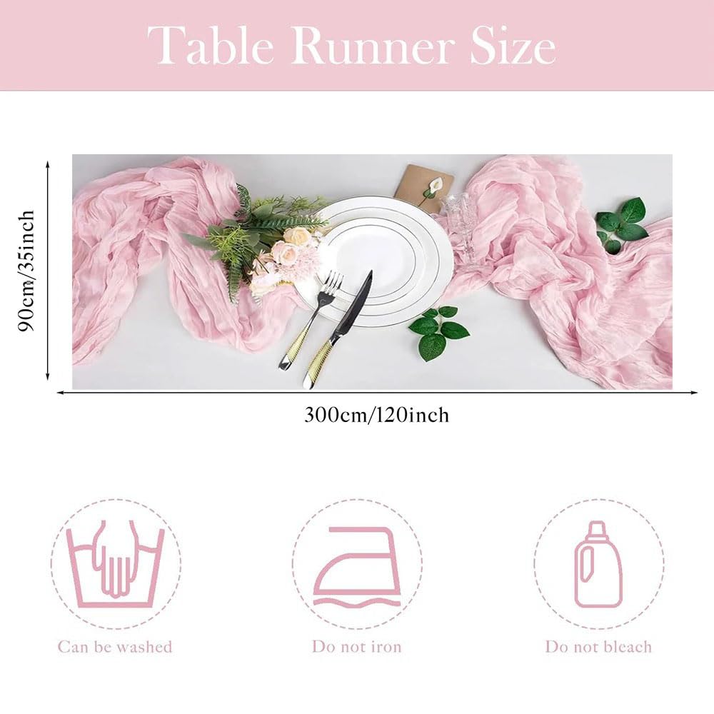 Arucxlzq boho wedding decor gauze runner enhances rustic tablescape