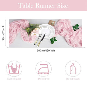 Arucxlzq boho wedding decor gauze runner enhances rustic tablescape