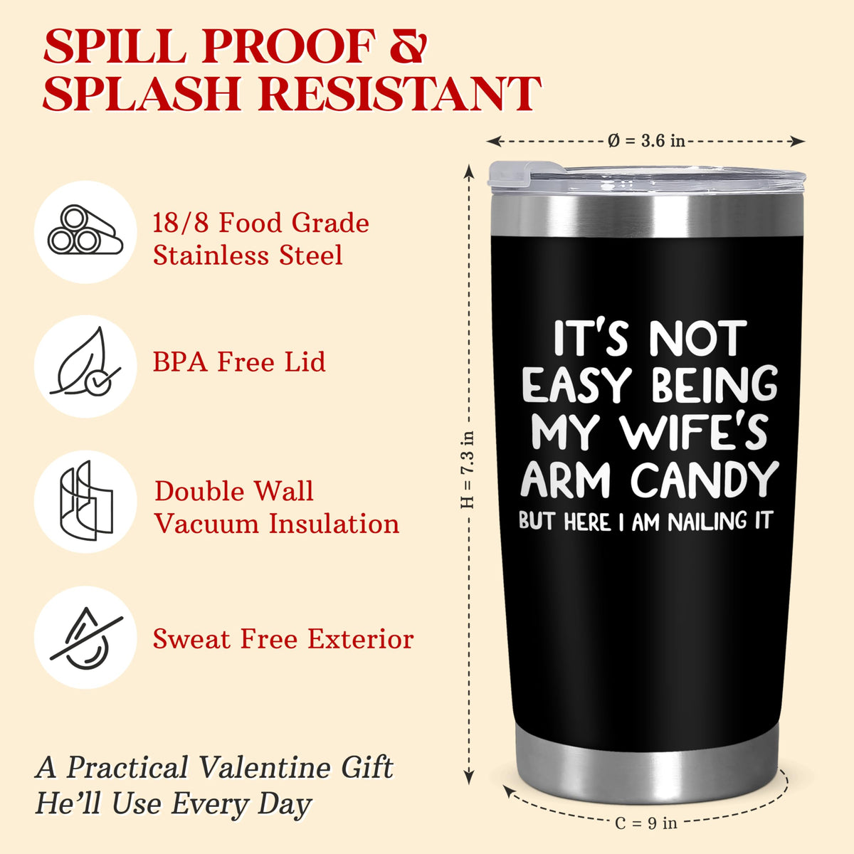 ARVEXO 20 oz tumbler gift-ready packaging makes a thoughtful present