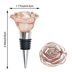 Arvintas rose wine stoppers three-dim flower detail decorative and practical.