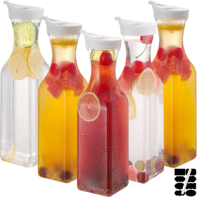 ASANMEYO 5-pack 50oz carafes ready for refills at a gathering.