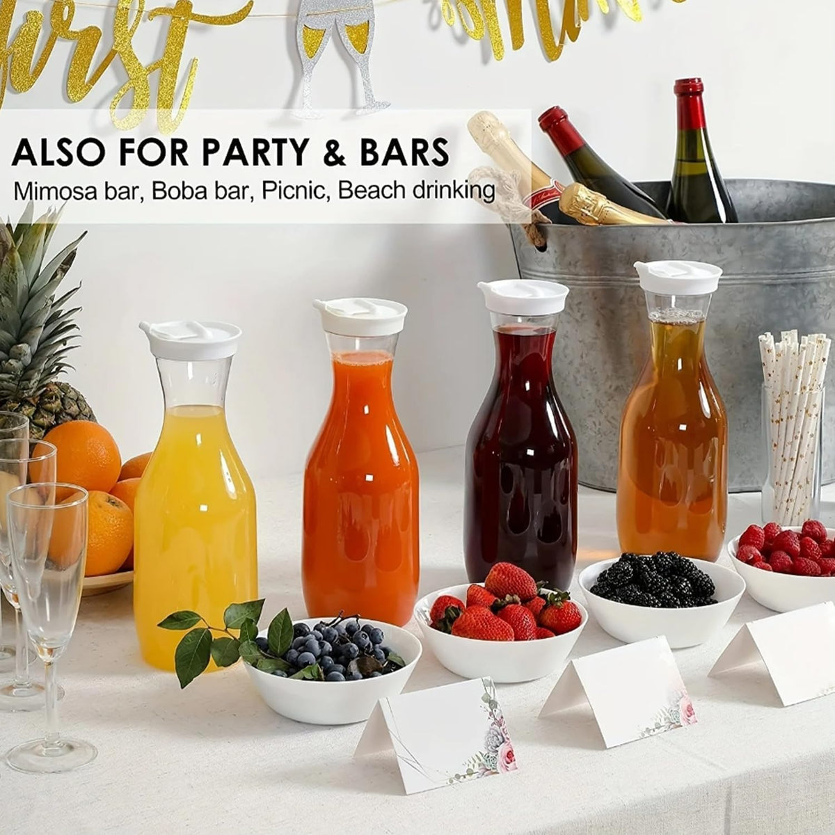 ASANMEYO 50oz carafe stands 12 inches tall for easy on-counter use.
