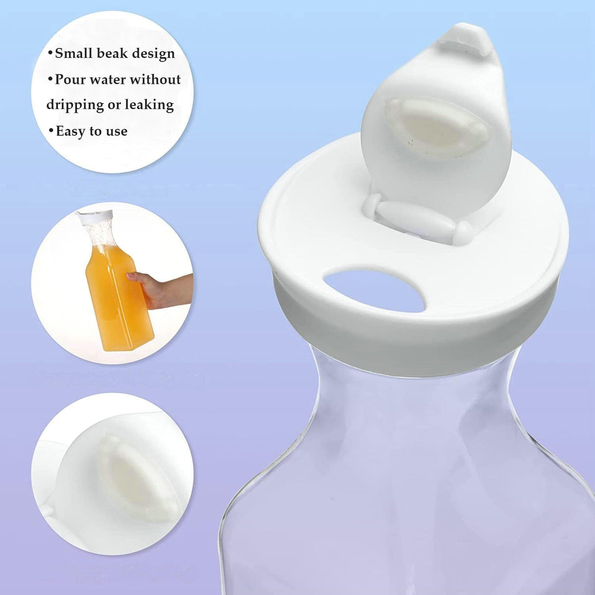 ASANMEYO square-base carafe for stable stacking and storage