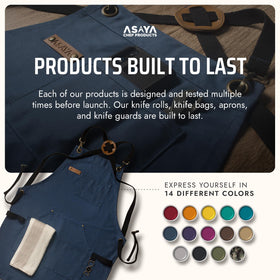 Asaya Apron leather accents add rugged style and durability