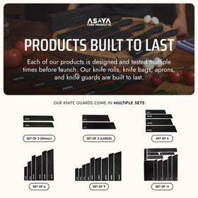 Asaya durable six-pack knife guards provide compact kitchen storage