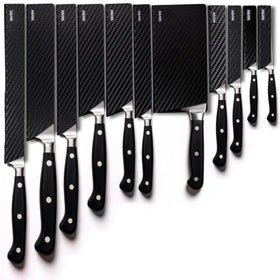 Asaya edge guards for chef knives protect blades during storage.