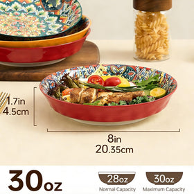 ASBEFORE Bohemian color bowls brighten salads and soups at every table
