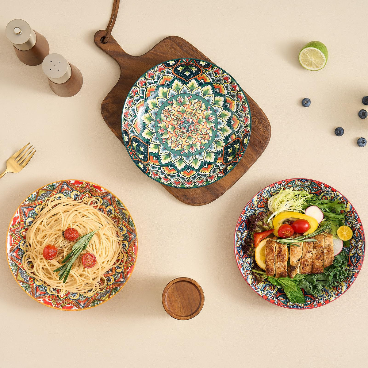 ASBEFORE stackable ceramic bowls save cabinet space