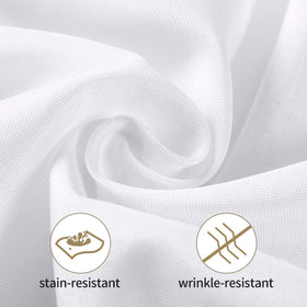 Close-up of Ascoza white 17x17 napkins showing soft polyester fabric