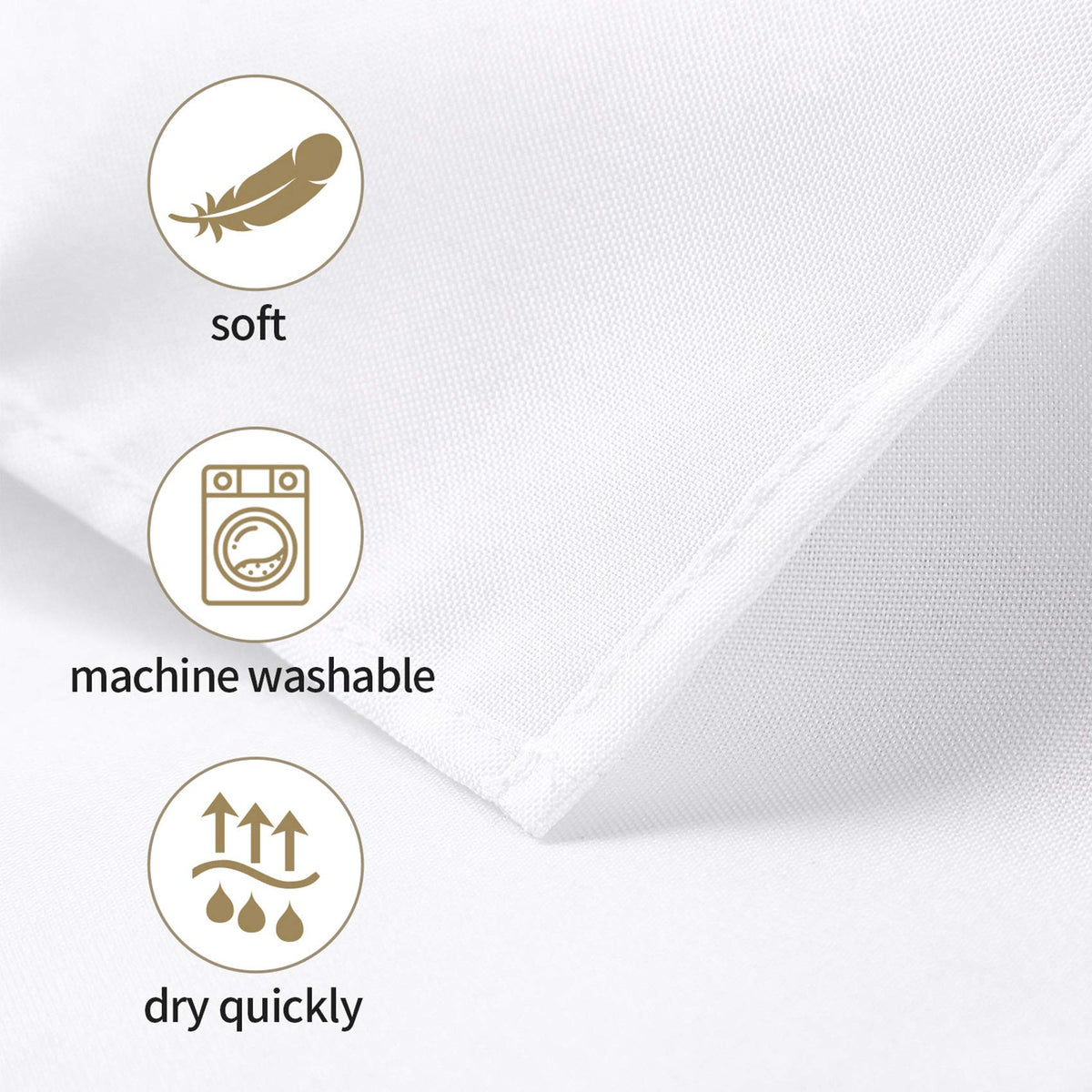 Ascoza napkins are machine washable for quick post-event cleanup