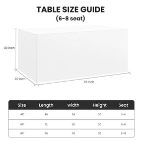 Ascoza open-back design fitted tablecloth showing easy access and storage