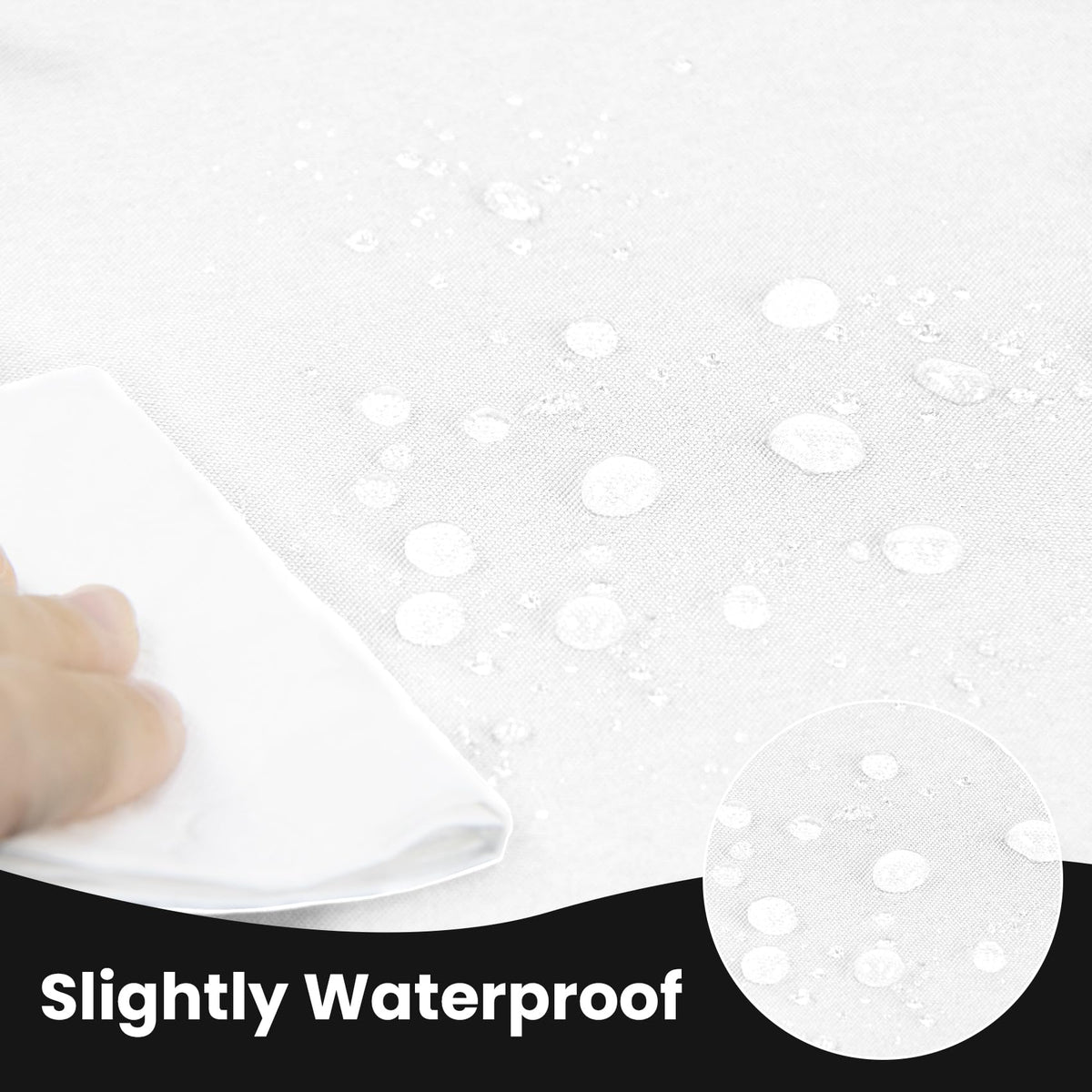 Ascoza waterproof stain-resistant fabric close-up for spill resilience