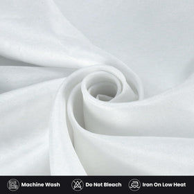Ascoza wedding banquet display setup with white fitted tablecloth