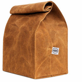 ASEBBO waxed canvas lunch bag front view, ideal for daily meals.
