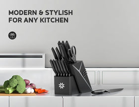 ASETY 5 inch utility knife for versatile kitchen prep tasks.