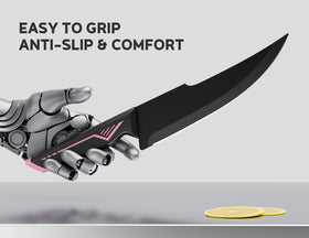 ASETY six 4.5-inch steak knives arranged for family meals