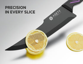 ASETY 3.5-inch paring knife for peeling and trimming.