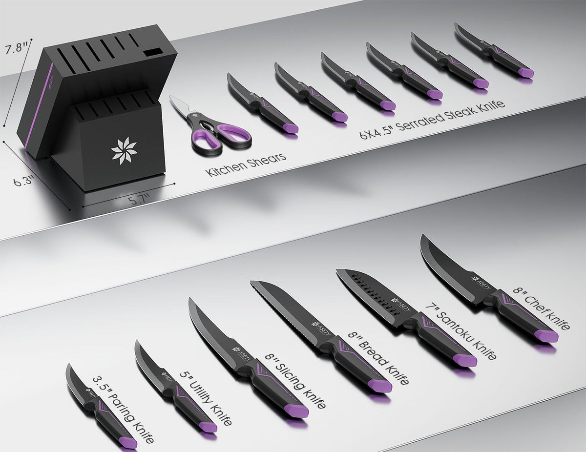 ASETY seven-inch Santoku knife designed for versatile chopping.