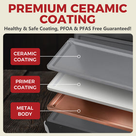 AshGlen ceramic non-stick coating enables easy release