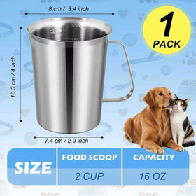 Ashmacdo stainless steel measuring cup designed for durability and easy dishwasher cleaning.