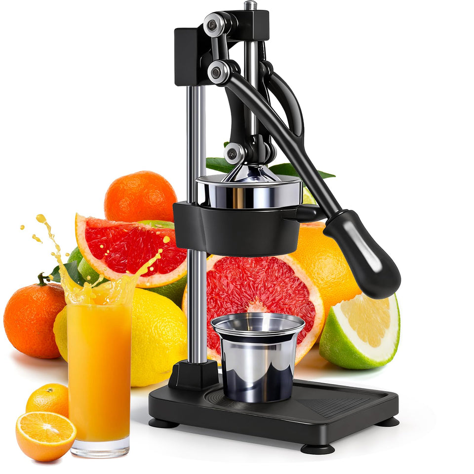 ASIALEO manual citrus juicer with a stable base for mess-free juicing
