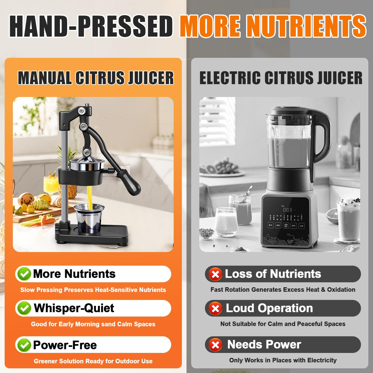 ASIALEO juicer uses SUS304-contact parts for safe fruit handling