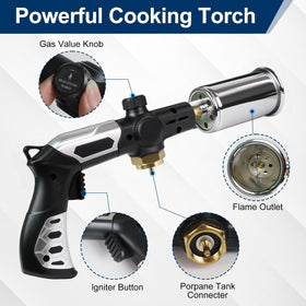 Asnfanl professional propane torch ignition system ensures easy one-touch lighting in wind