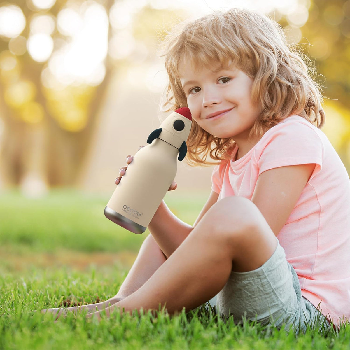 asobu Bestie Bottle colorful animal heads encourage collecting fun hydration.