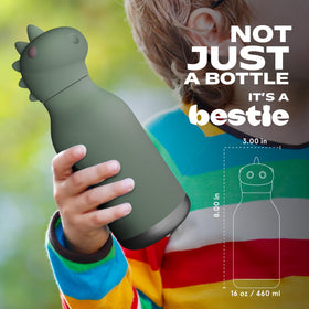 Asobu Bestie Bottle Dinosaur insulated body helps keep drinks cool for hours.