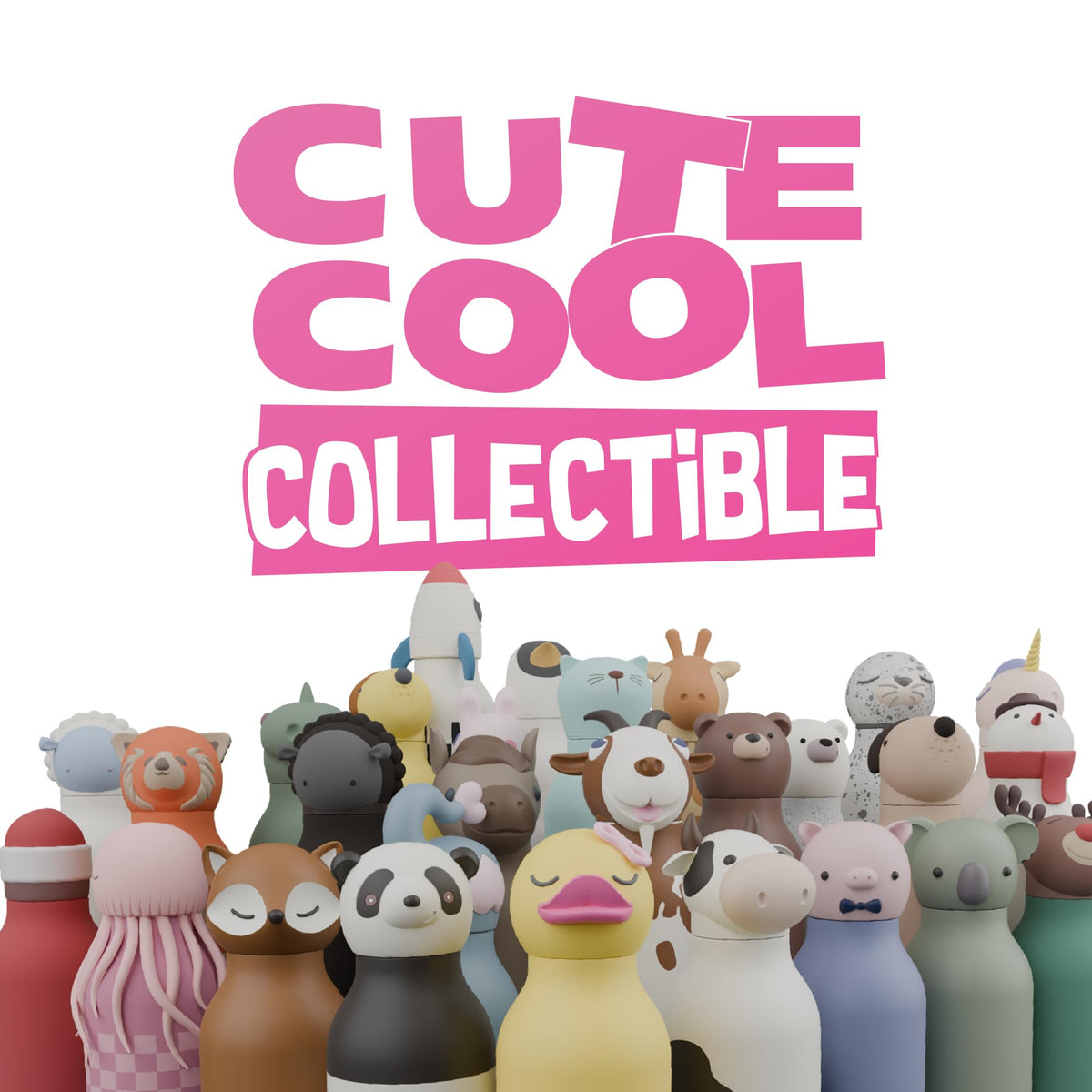 Asobu Bestie Bottle duck head as a collectible character for kids.