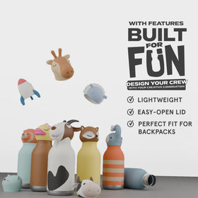 asobu Bestie bottle in a child’s hand demonstrates portability for kids