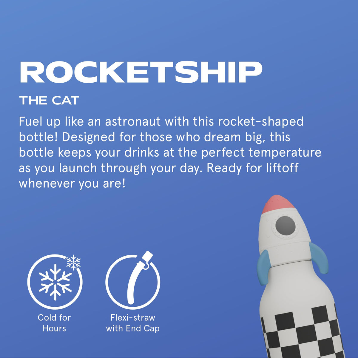 asobu Bestie Bottle rocket-checker straw clip demonstrates secure, mess-free sipping.