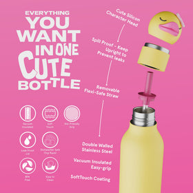 Asobu Bestie Bottle features a screw-on lid for spill resistance during travel.