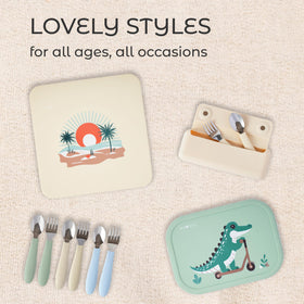 asomic crocodile silicone bento box daycare and preschool friendly