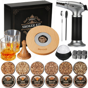Asovnis whiskey smoker kit with torch ready to elevate home cocktails